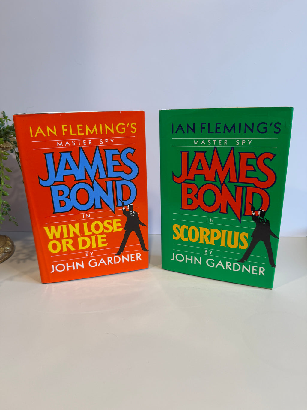 Set of 8 Ian Fleming’s Master Spy James Bond Books by John Gardner – First Editions with Dust Jackets