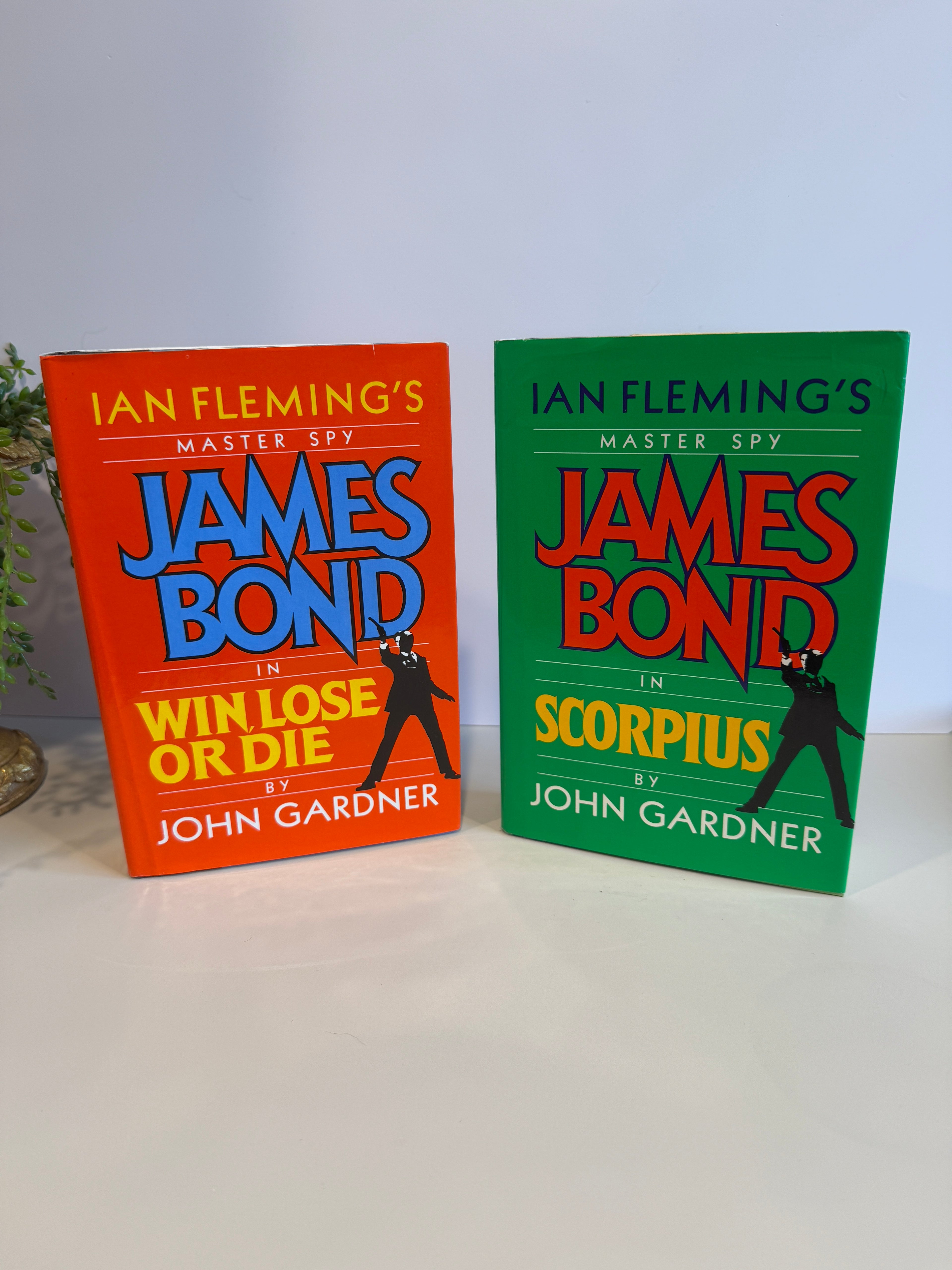 Set of 8 Ian Fleming’s Master Spy James Bond Books by John Gardner – First Editions with Dust Jackets