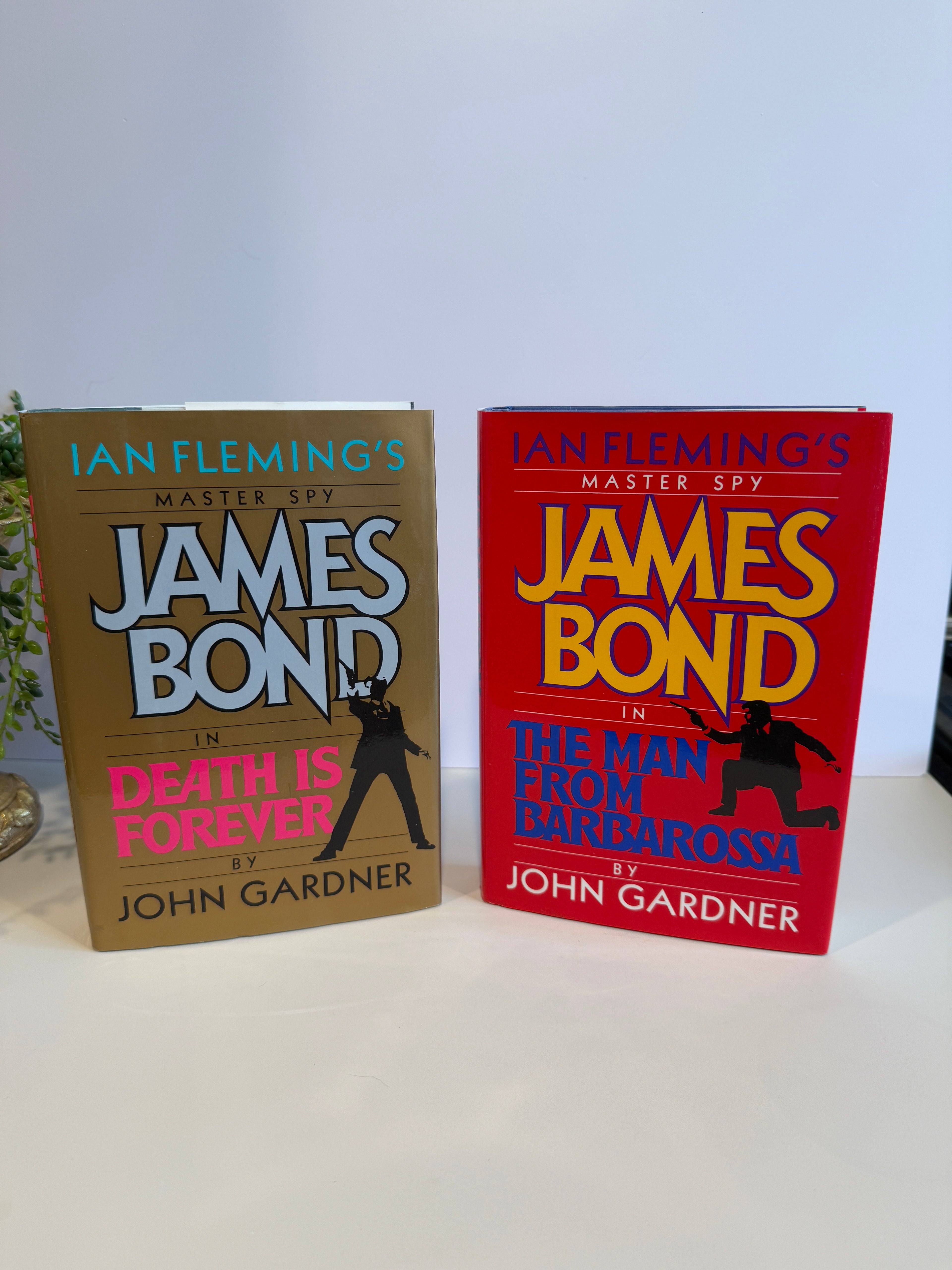Set of 8 Ian Fleming’s Master Spy James Bond Books by John Gardner – First Editions with Dust Jackets