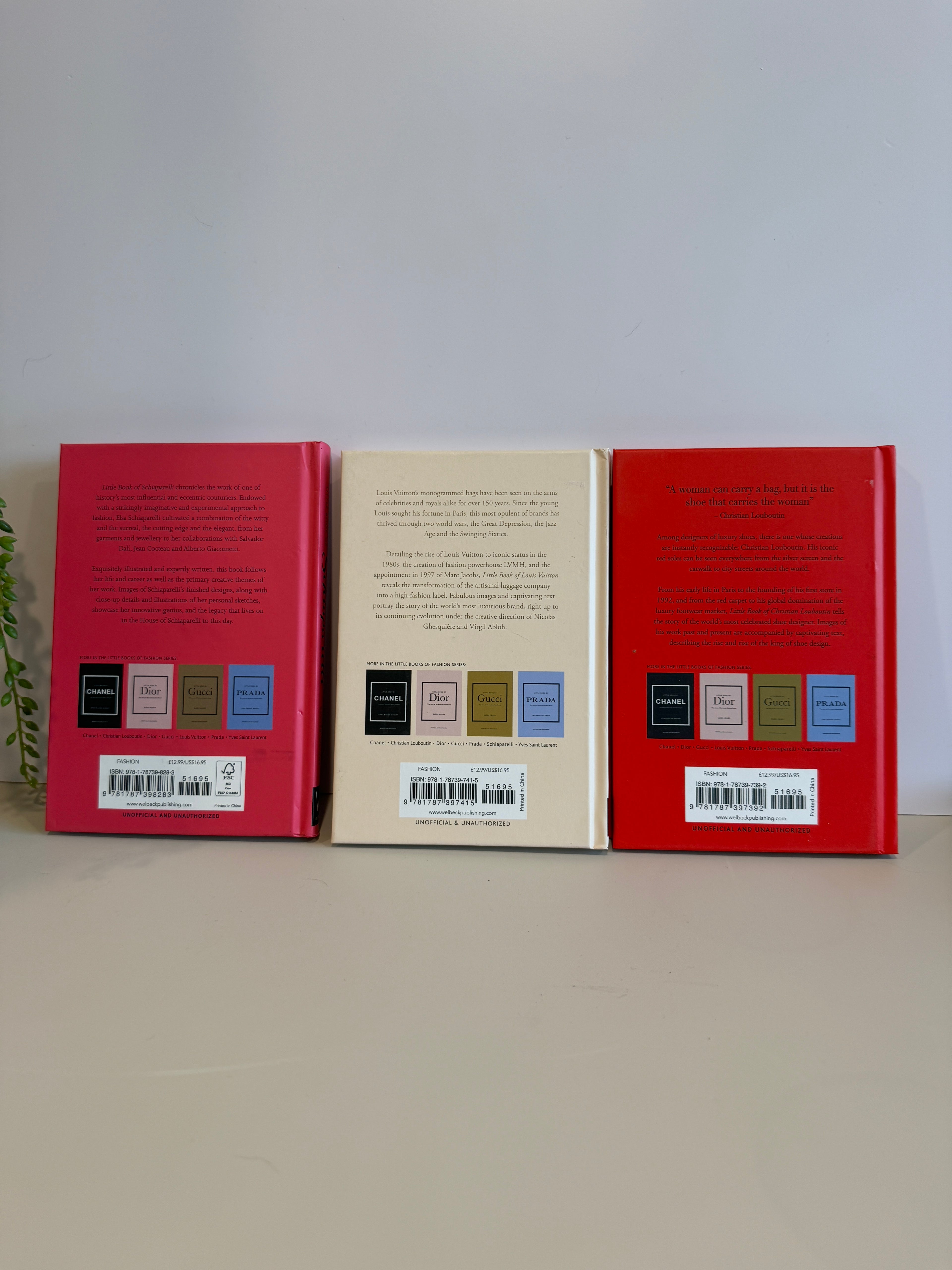 Set of 3 Fashion Icon Coffee Table Books – Schiaparelli, Louis Vuitton, Christian Louboutin