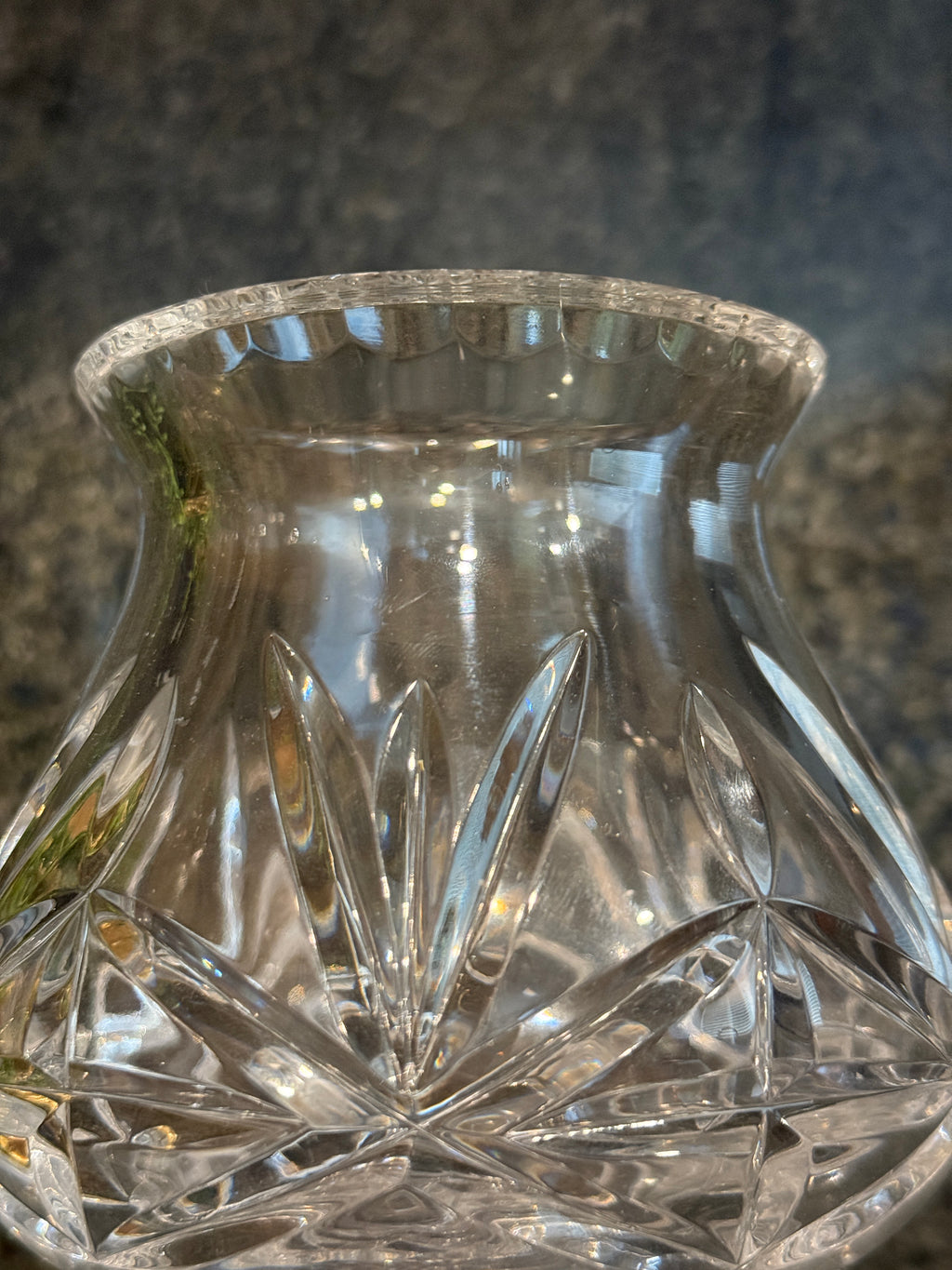Vintage Star of Edinburgh Crystal Hurricane Lamp | Edinburgh Crystal | 1940