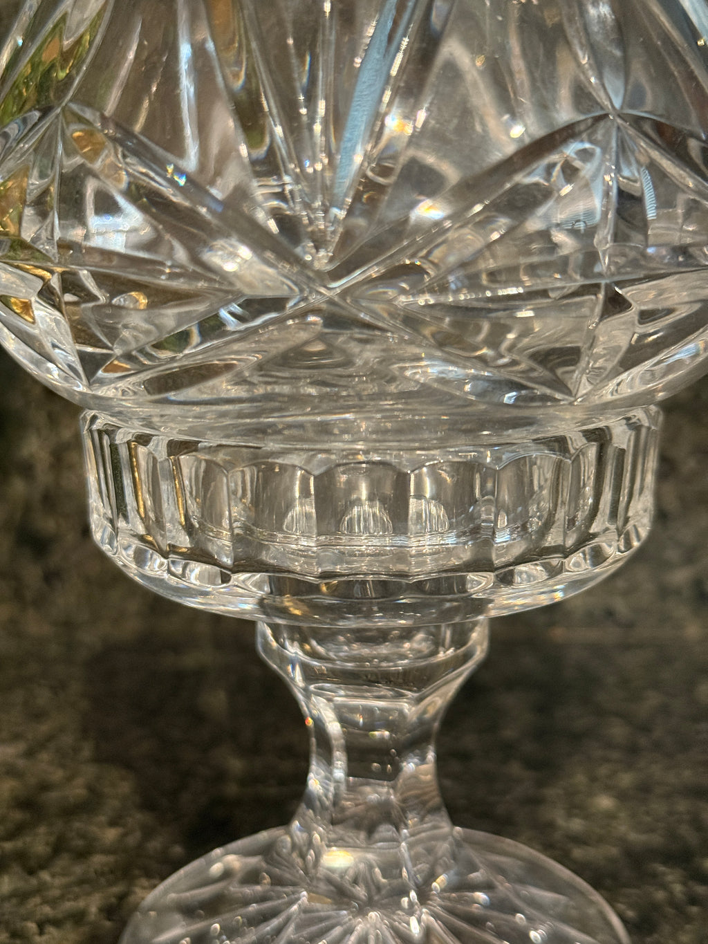 Vintage Star of Edinburgh Crystal Hurricane Lamp | Edinburgh Crystal | 1940