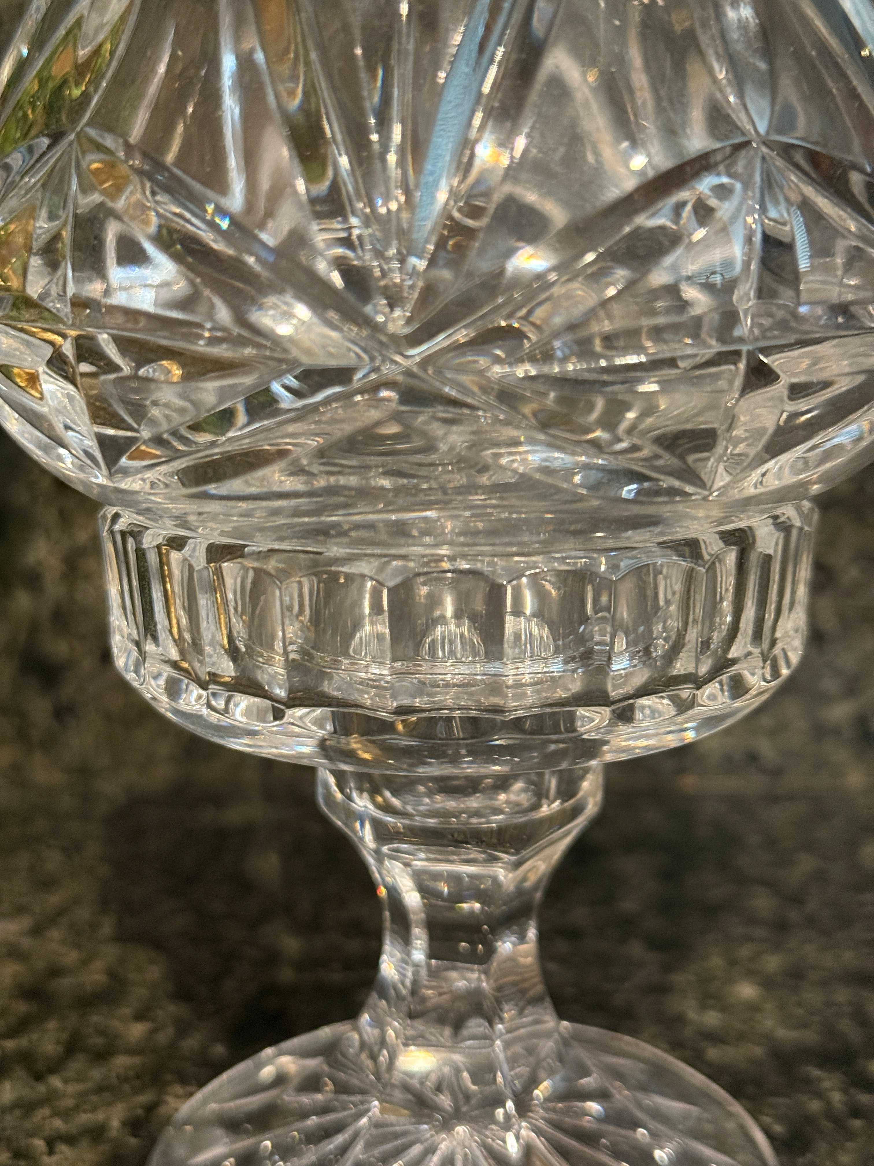Vintage Star of Edinburgh Crystal Hurricane Lamp | Edinburgh Crystal | 1940