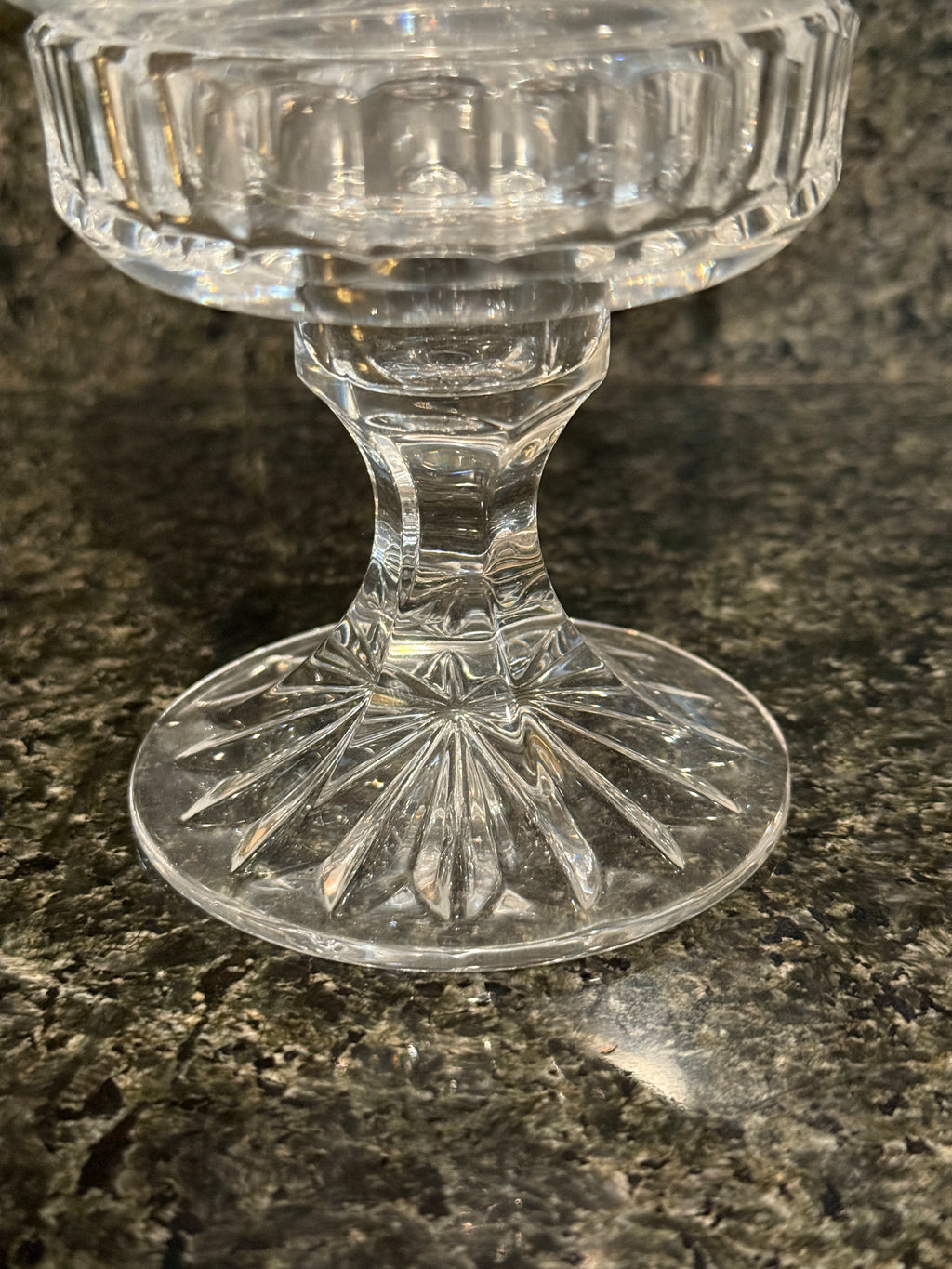 Vintage Star of Edinburgh Crystal Hurricane Lamp | Edinburgh Crystal | 1940