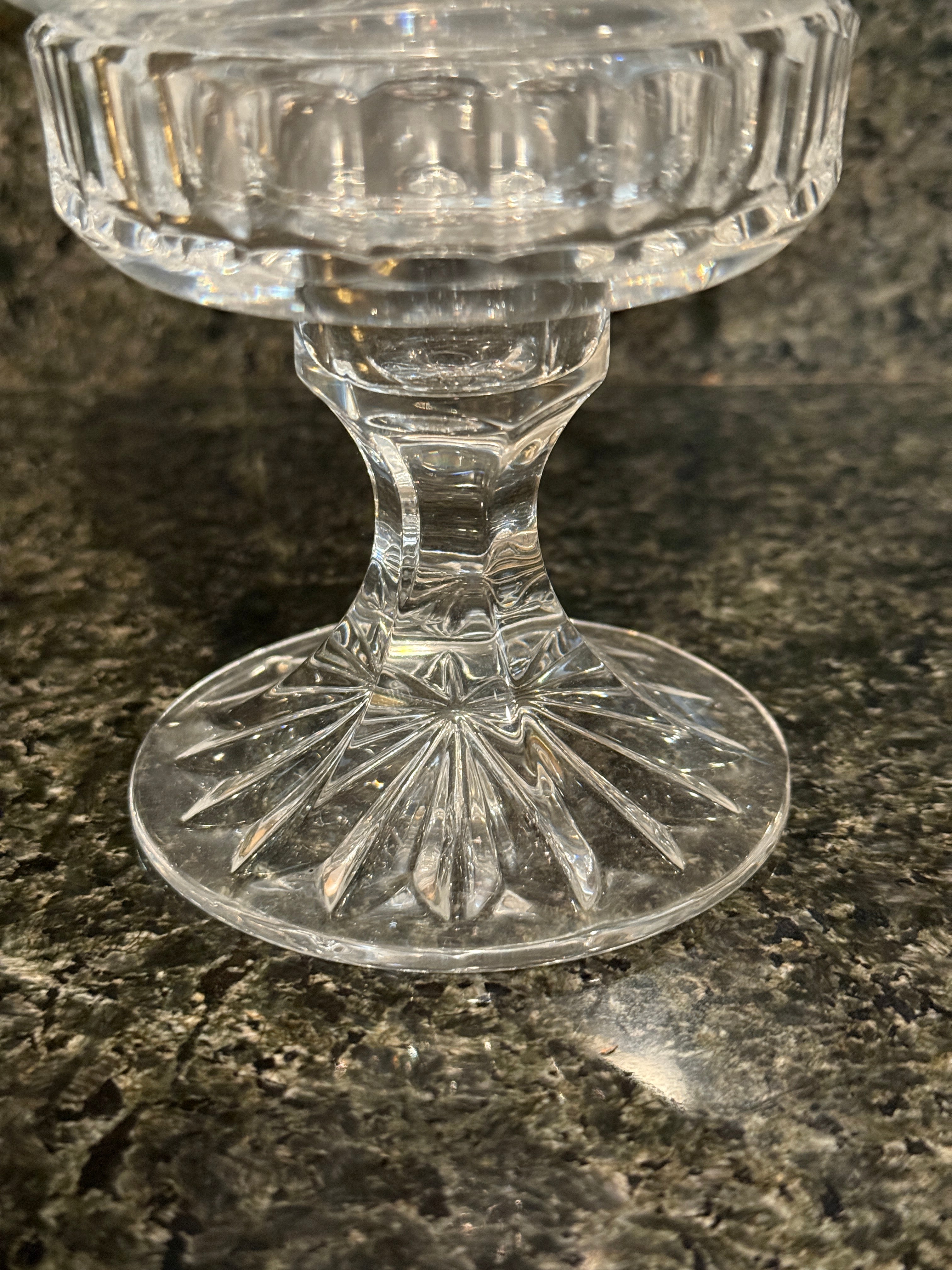 Vintage Star of Edinburgh Crystal Hurricane Lamp | Edinburgh Crystal | 1940