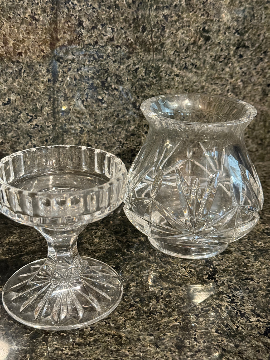 Vintage Star of Edinburgh Crystal Hurricane Lamp | Edinburgh Crystal | 1940