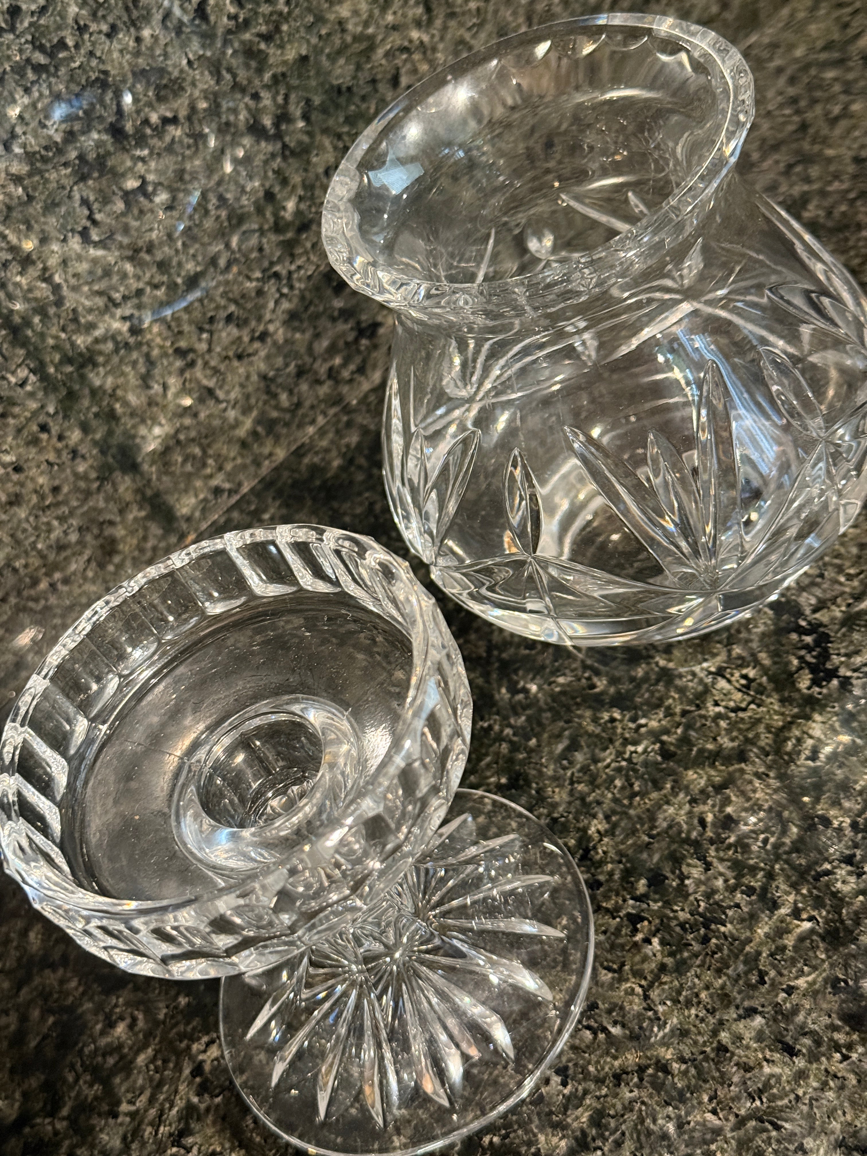 Vintage Star of Edinburgh Crystal Hurricane Lamp | Edinburgh Crystal | 1940