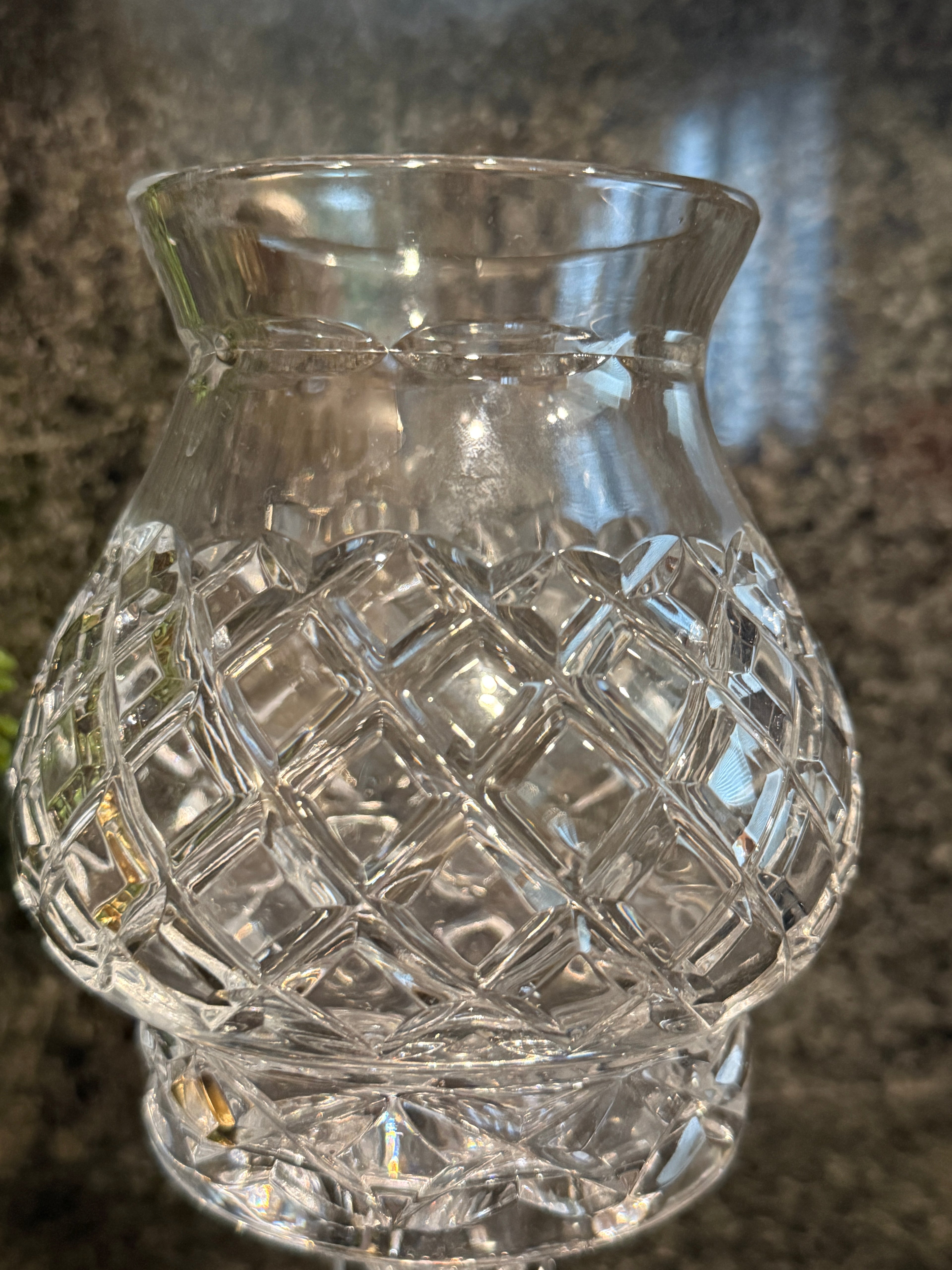 Vintage Casablanca by Block Etched Crystal Hurricane Lamp |Fairy Lamp (2-Piece)