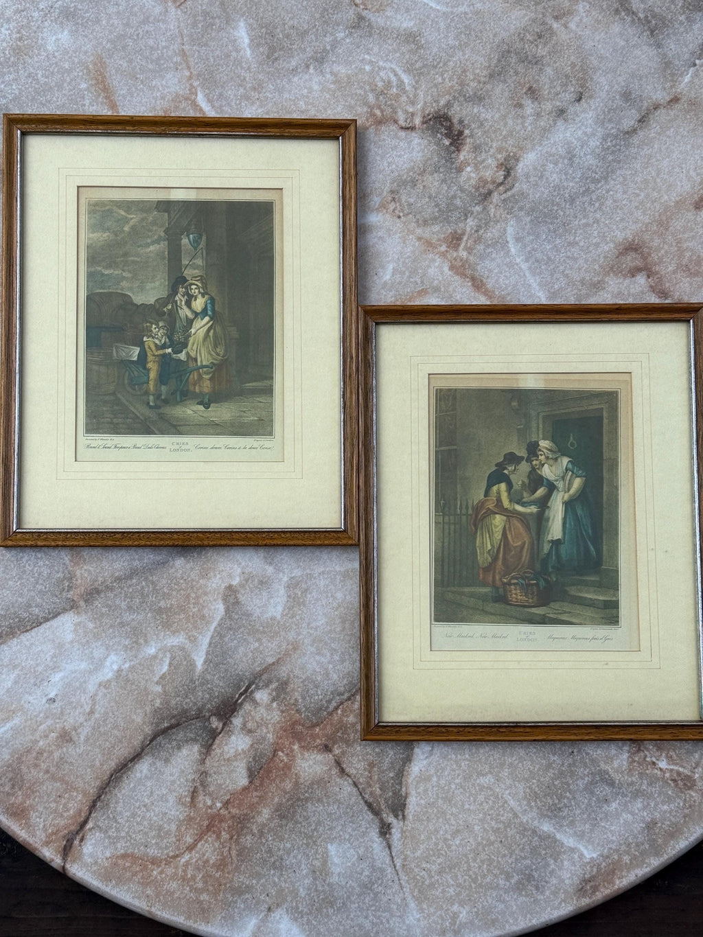 Instant Gallery Wall – Set of 11 “Cries of London” by F. Wheatley – Offset Lithography Prints – Matted & Framed- 11.5x9.5