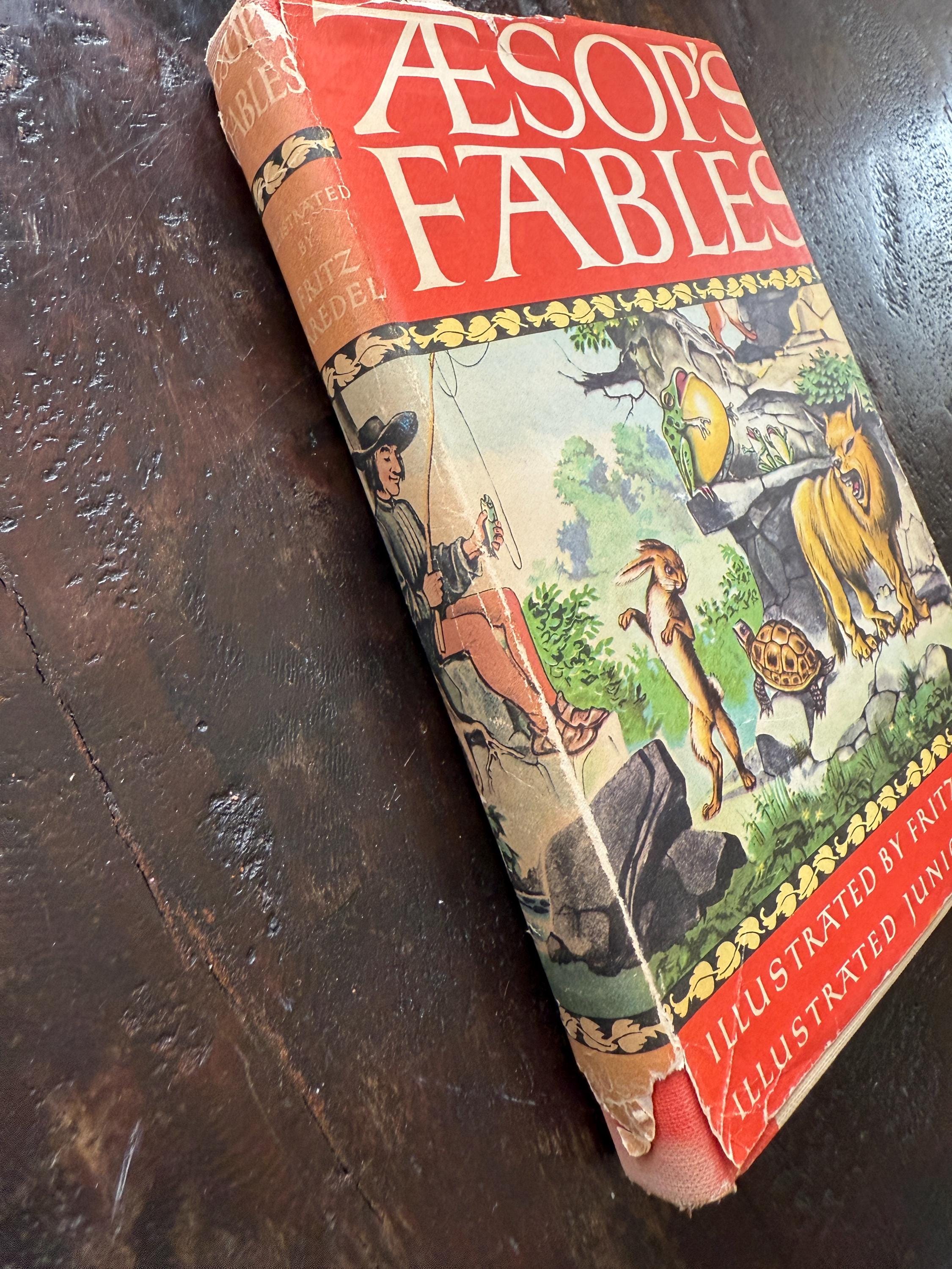 Vintage 1949 Aesop’s Fables Illustrated Junior Library Book – Illustrated by Fritz Kredel