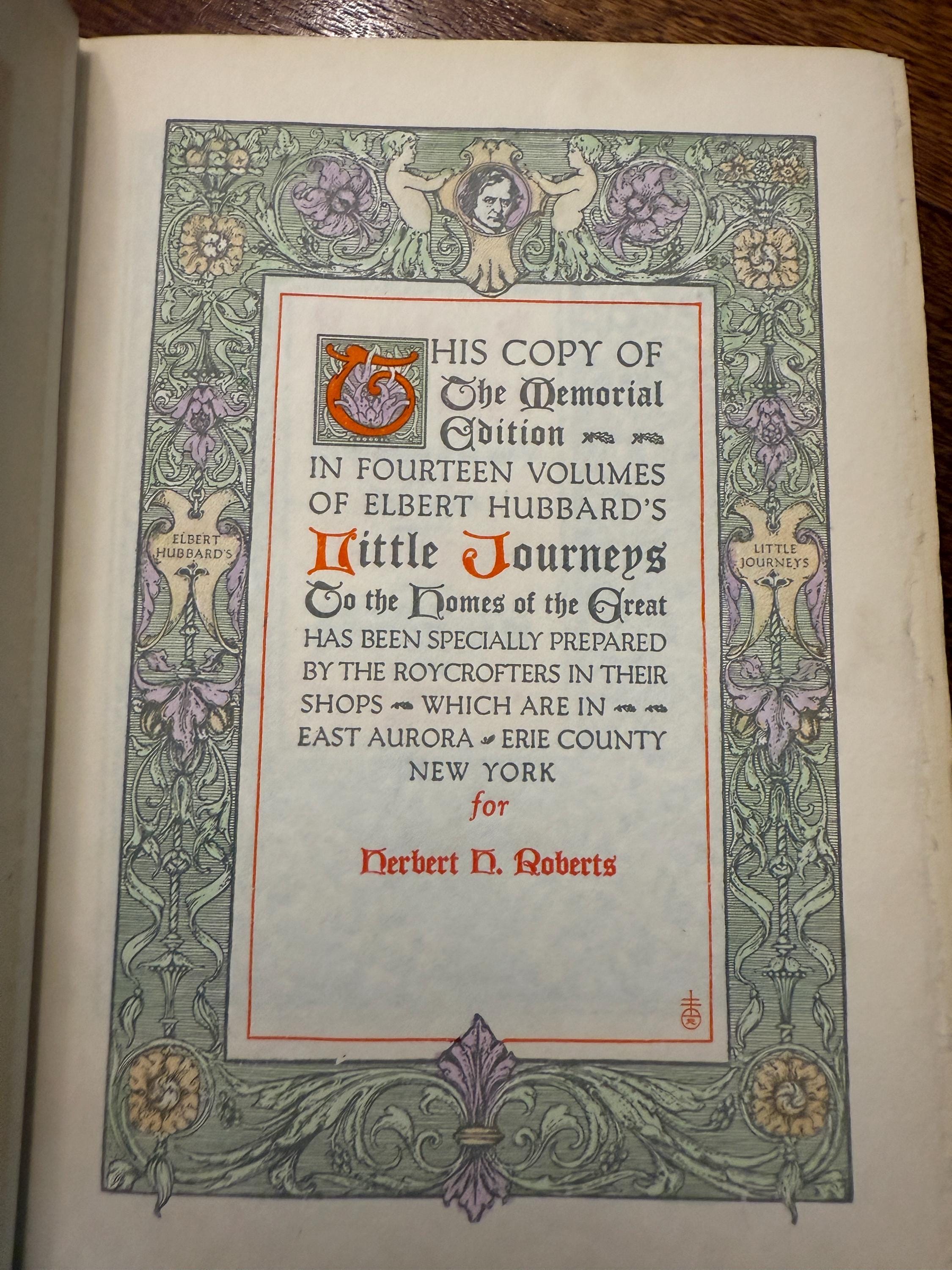 1928 Little Journeys Memorial Edition by Elbert Hubbard – Almost Complete Set 12/14 (Missing Vol. 7, 8) book set
