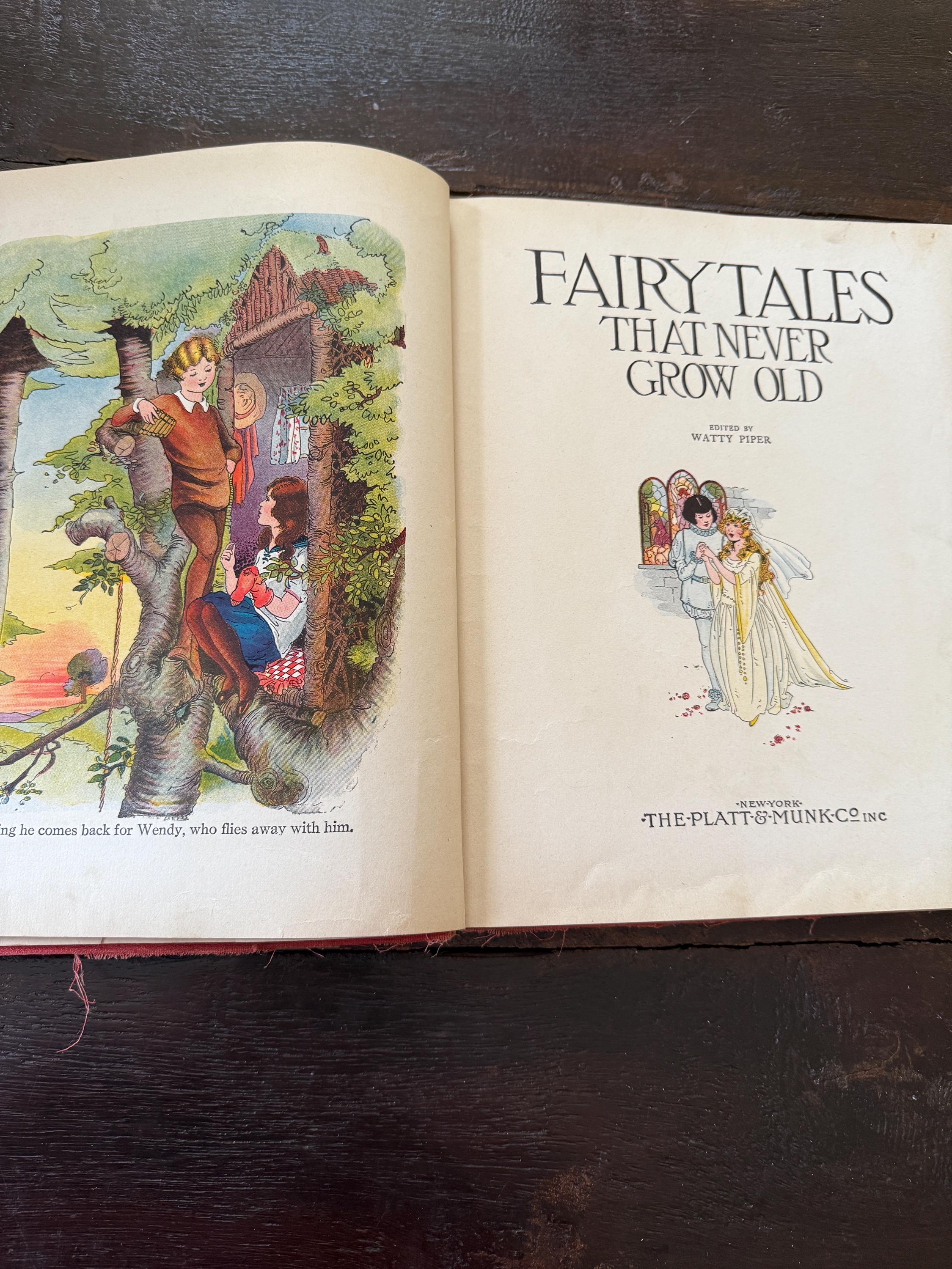 1932 Fairy Tales That Never Grow Old – Platt & Munk Co. – Vintage Children’s Book – Well Loved Condition 12x10