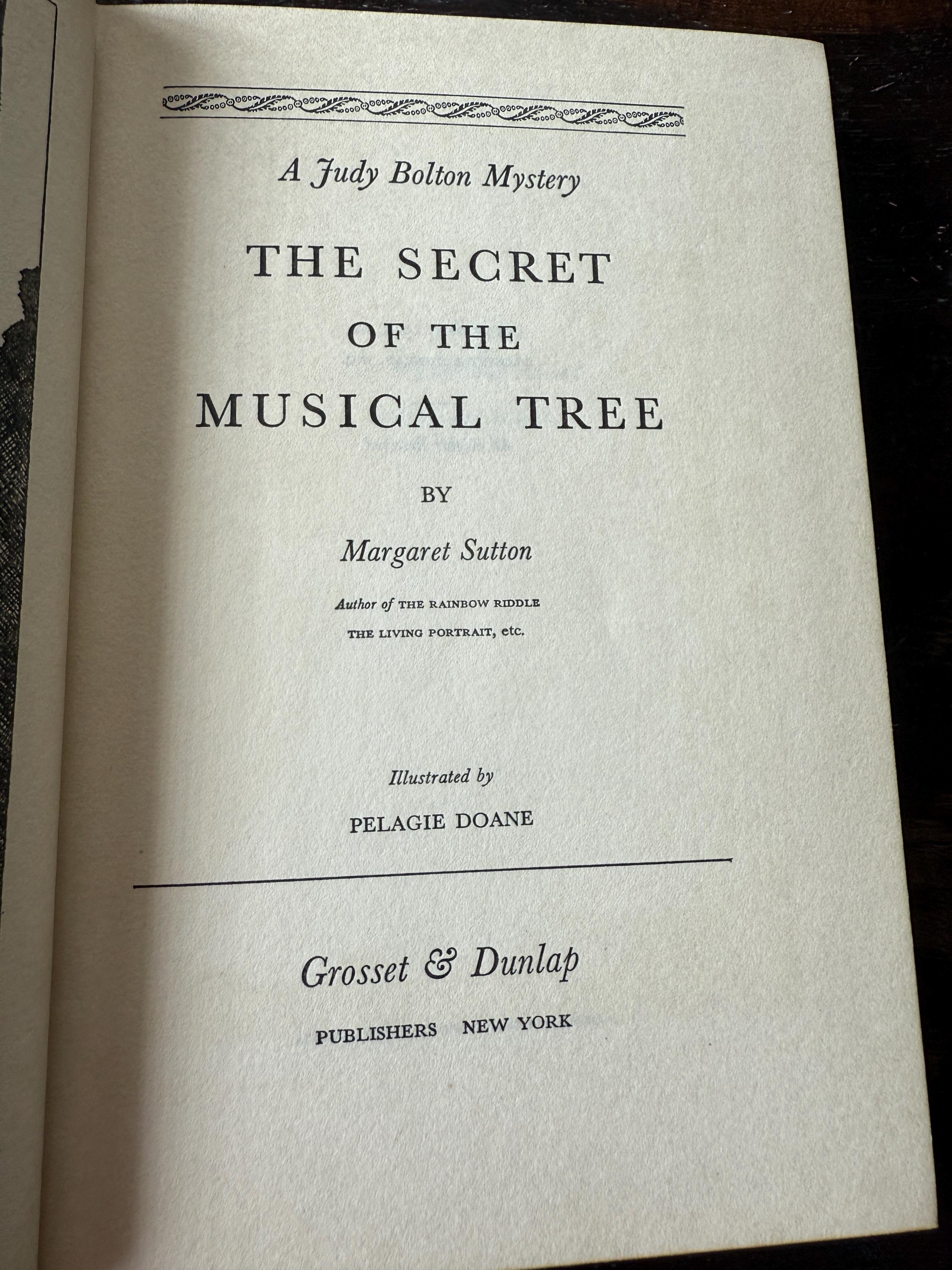 1948 First Edition The Secret of the Musical Tree – Judy Bolton Mystery by Margaret Sutton – Vintage Girls Detective Book