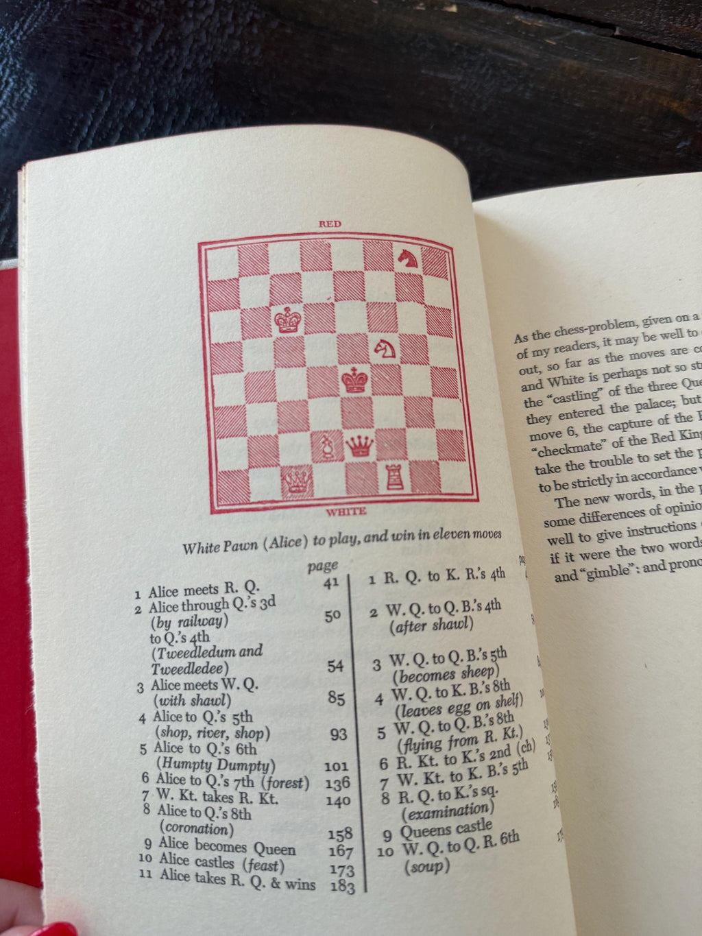 Through the Looking-Glass by Lewis Carroll – 1950s First Edition – Junior Deluxe Editions – Red Ink & Color Illustrations – Inscribed