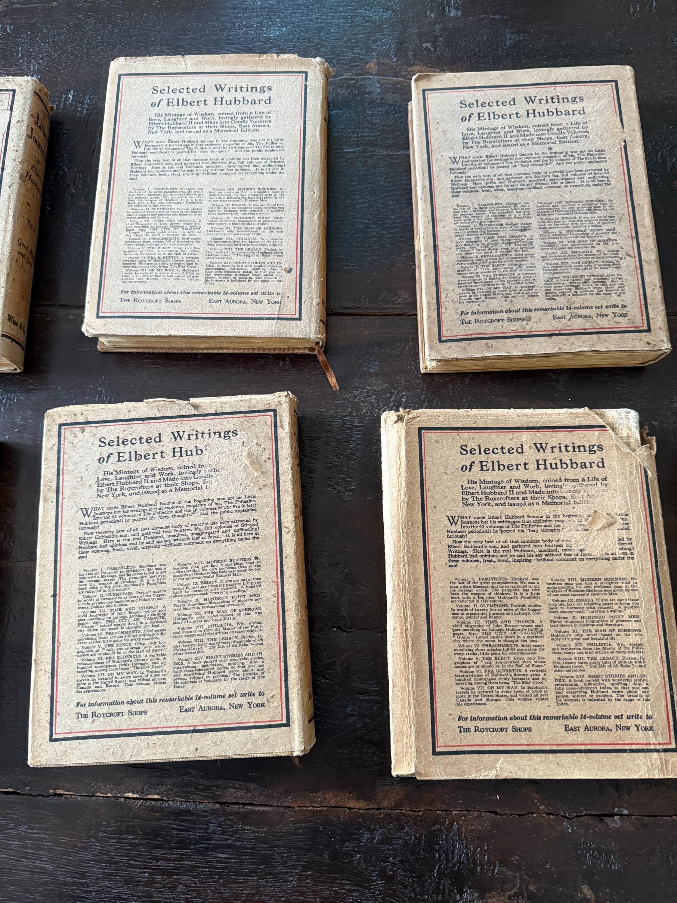 1928 Little Journeys Memorial Edition by Elbert Hubbard – Almost Complete Set 12/14 (Missing Vol. 7, 8) book set