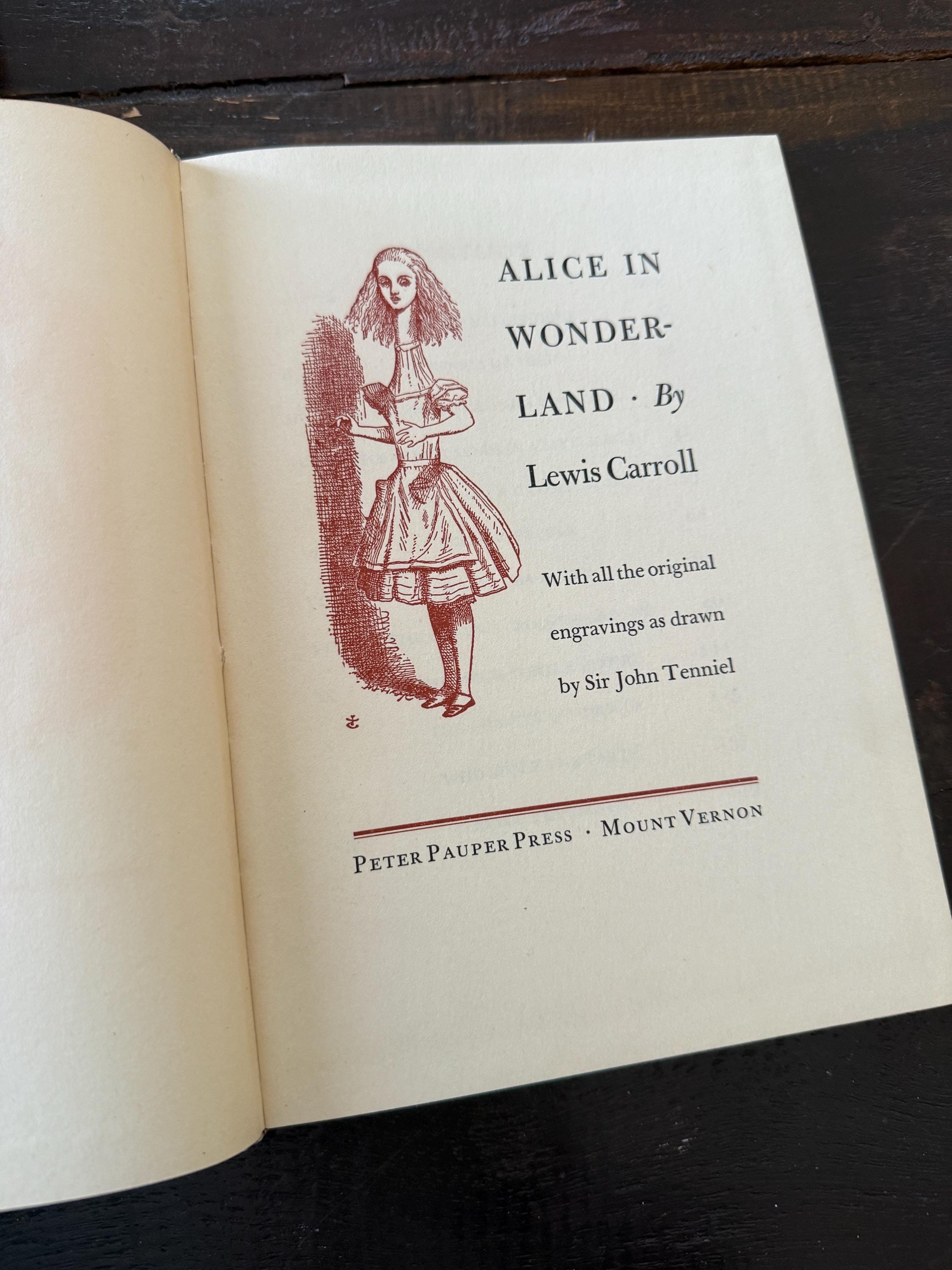 Vintage Alice in Wonderland by Lewis Carroll – Peter Pauper Press – Illustrated – With Original Slipcover