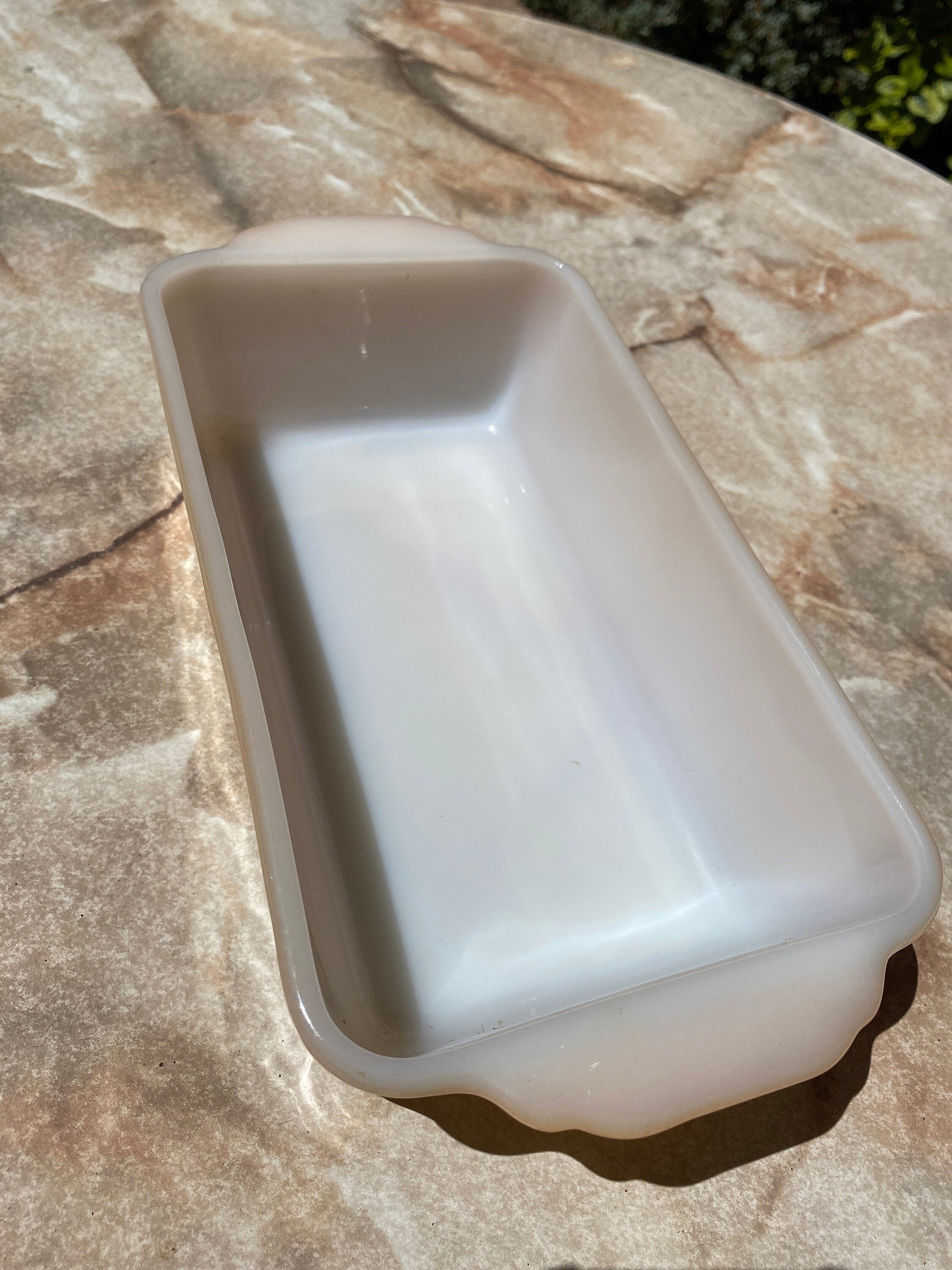 Vintage Fire King Anchor Hocking Peach Luster #409 Casserole/ Bread Dish