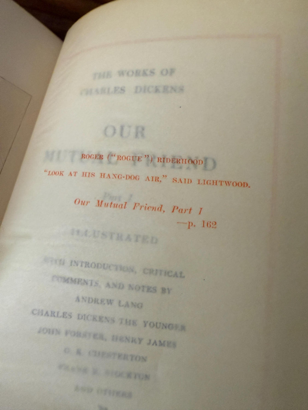 Antique 1911 Charles Dickens Our Mutual Friend (Part One) – Anniversary Edition by P.F. Collier & Son