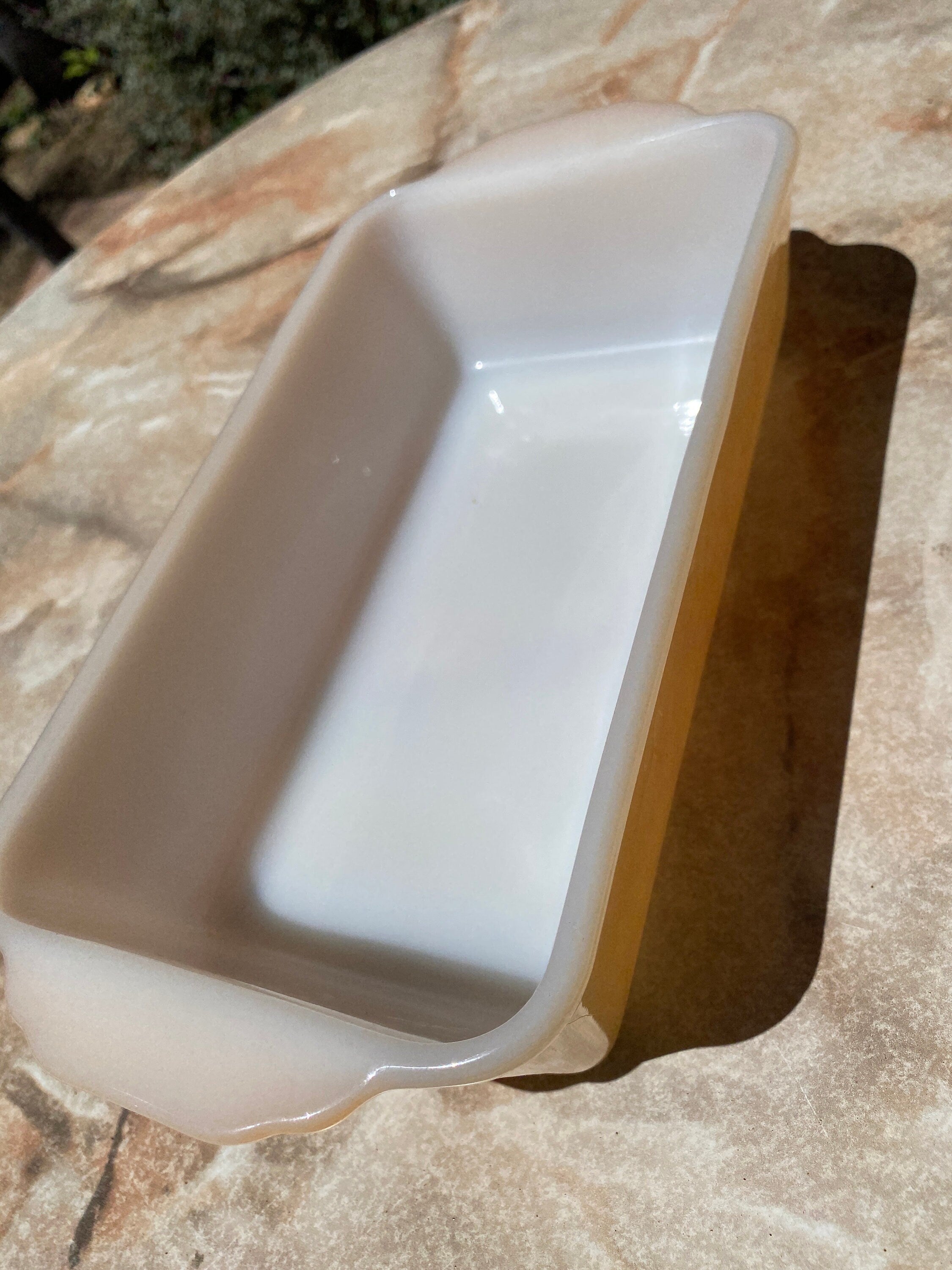 Vintage Fire King Anchor Hocking Peach Luster #409 Casserole/ Bread Dish