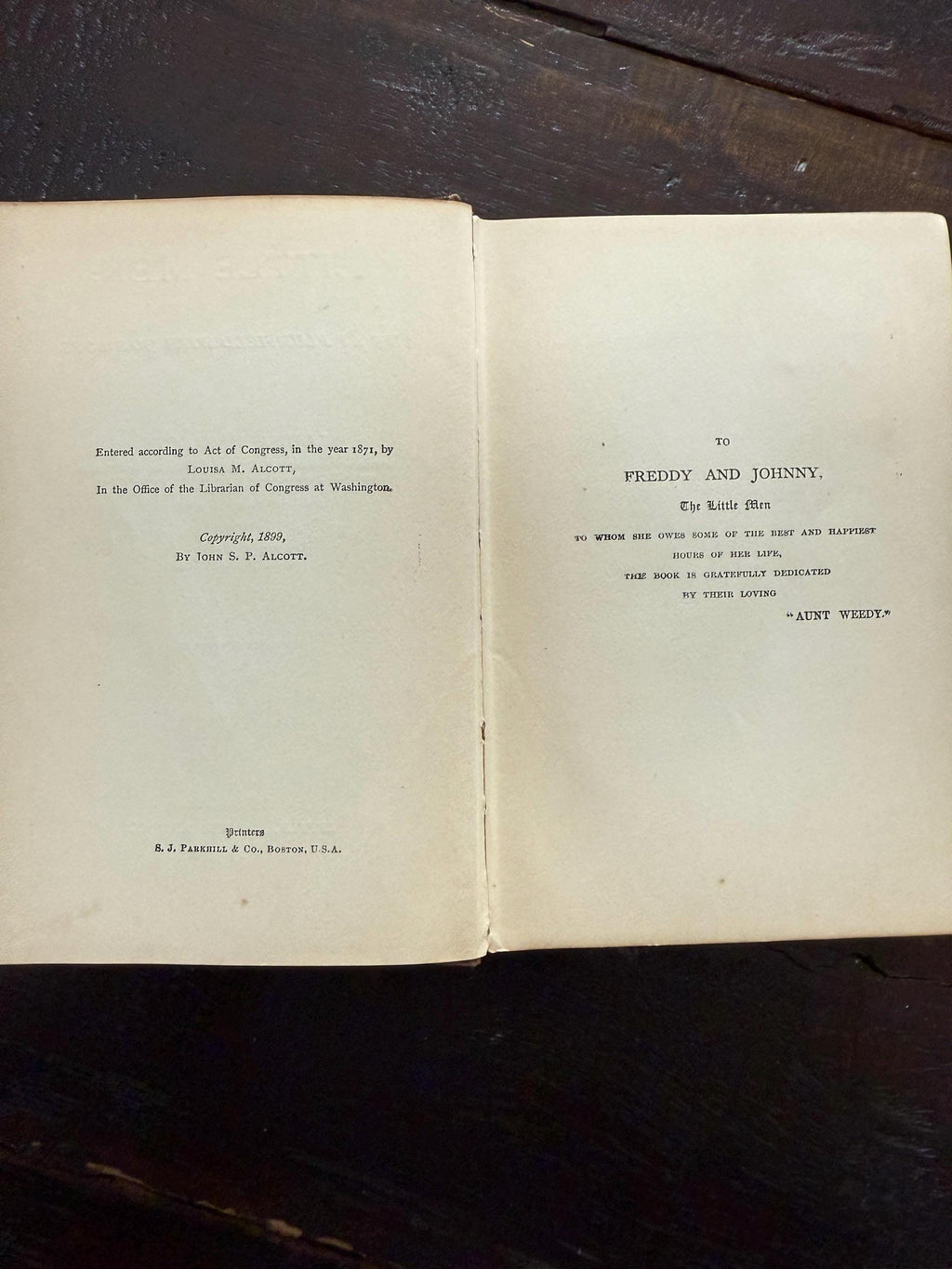 Antique 1915 - Louisa M. Alcott - Little Men illustrated hardcover book