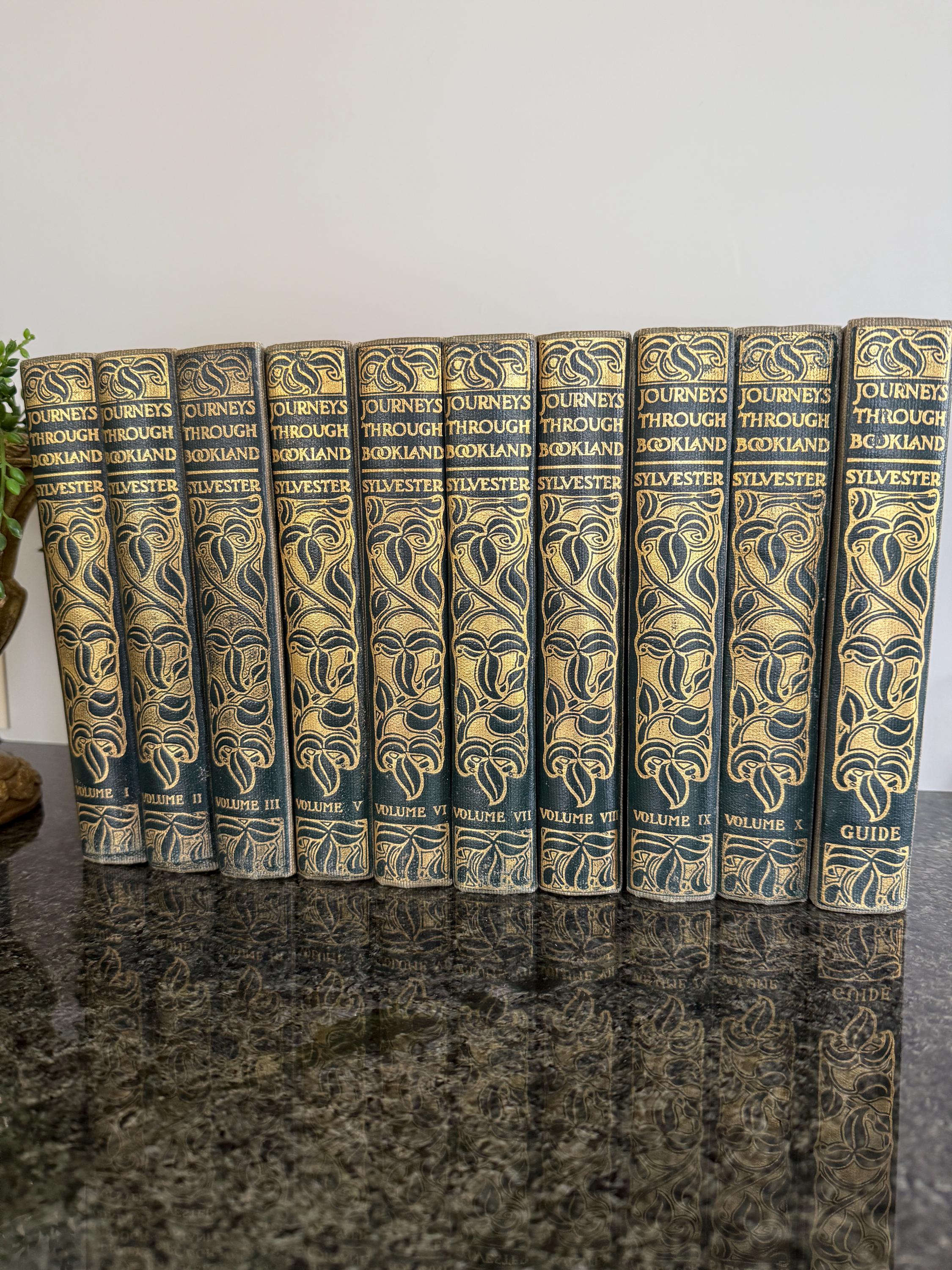 1909 Journeys Through Bookland First Edition Set by Charles H. Sylvester | Rare 10/11 Volumes | Vintage Literature Collection