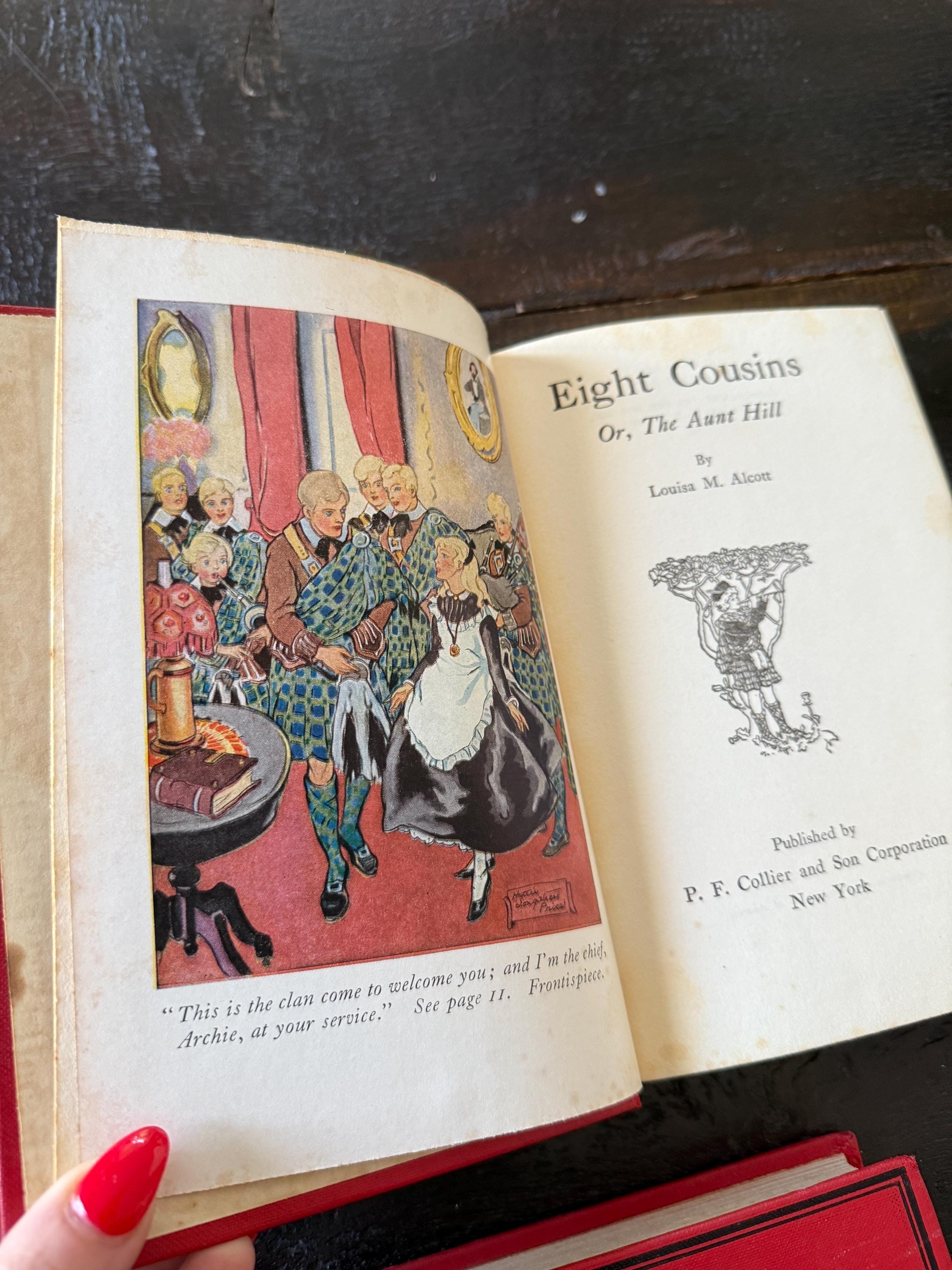 Vintage 1925 Louisa M. Alcott Book Set | P.F. Collier Red Hardcover Collection – Set of 5
